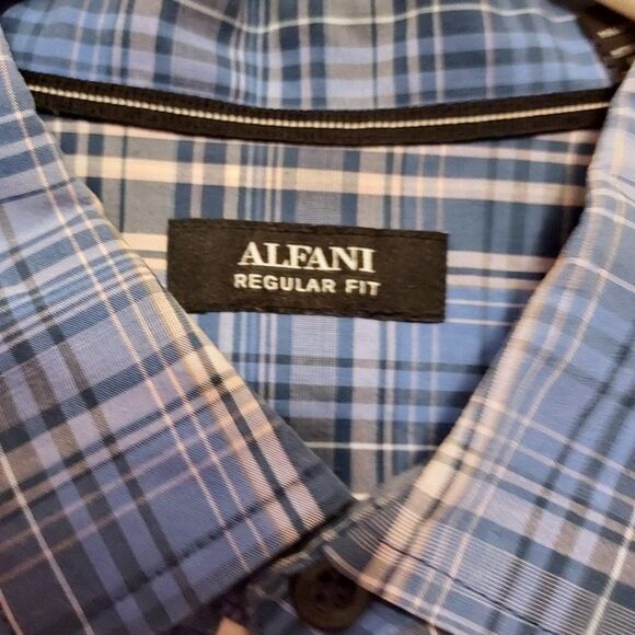 ALFANI XL  pit to pit 25 inch length 28 1/2 EX COND Blue/white - Picture 3 of 3